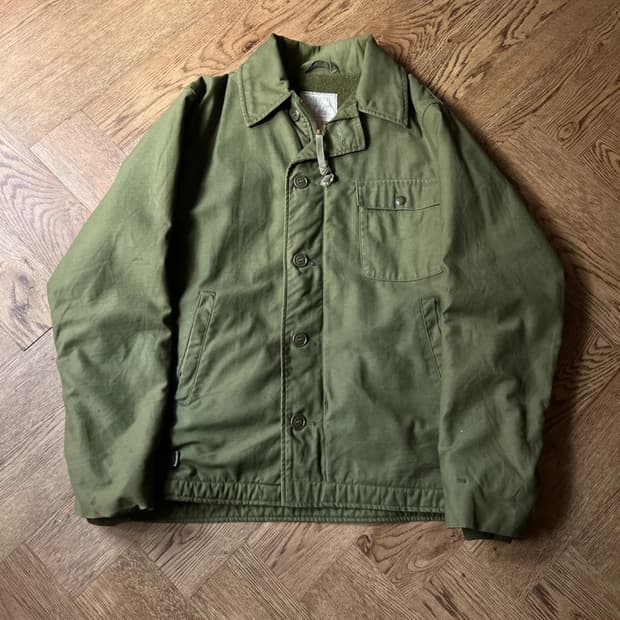 [M]80's 오리지널 U.S NAVY 미 해군 A-2 덱자켓 스탠실