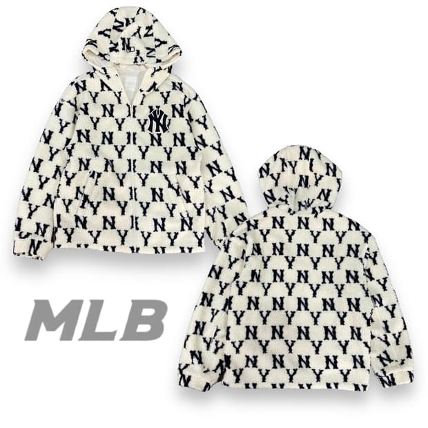 MLB 멀티 로고 후리스 집업