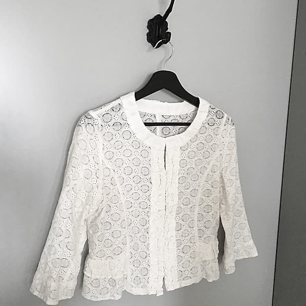 eyelet cotton blouse