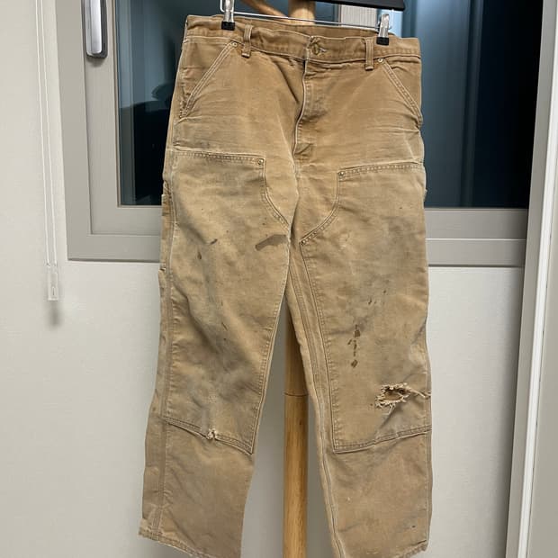 빈티지 칼하트 더블니 탄 34