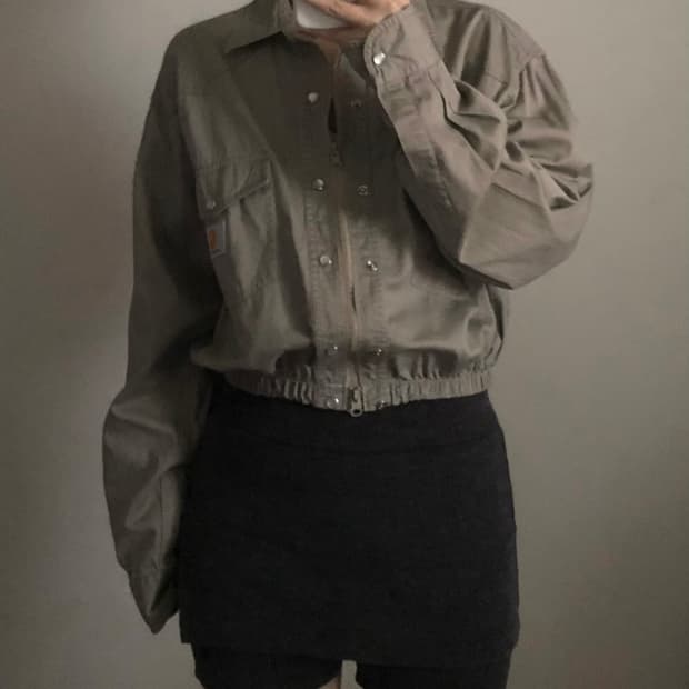 칼하트 리메이크 크롭 셔츠