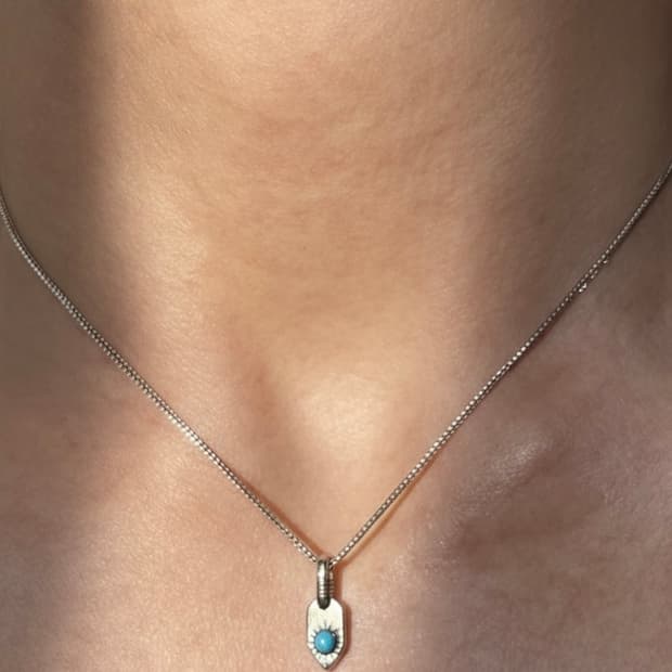 빈티지무드 터키석 미니팬던트 목걸이