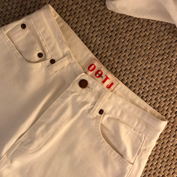 OOTJ 화이트 데님 팬츠 S