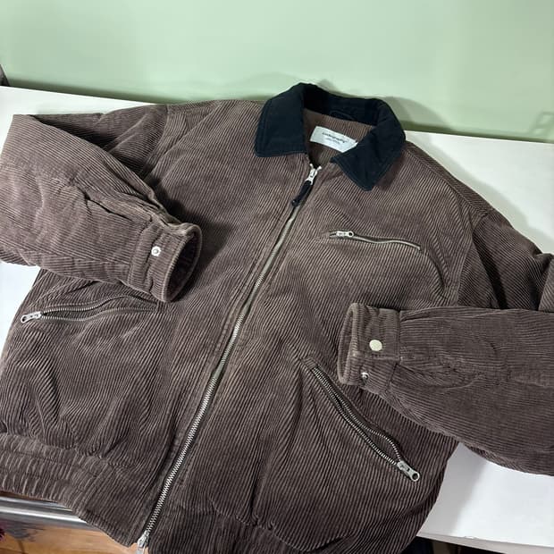 100-105 코드그라피 브라운 코듀로이 봄버 워크자켓