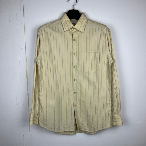 폴 스미스 옐로우 스트라이프 셔츠 L