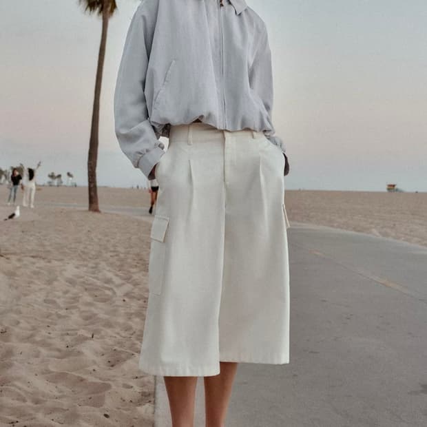 자라 6318/039/403 벌룬 봄버 자켓, 하늘색