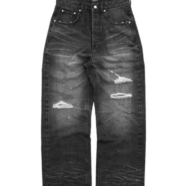 (2)파프롬왓 빈티지 워시드 데님 팬츠