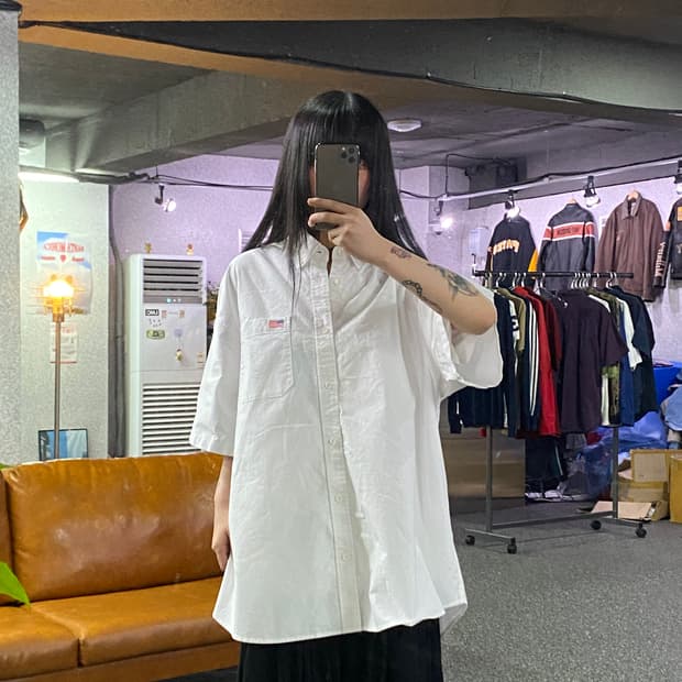 스타터 블랙라벨 성조기 화이트 옥스포드 셔츠 B5066