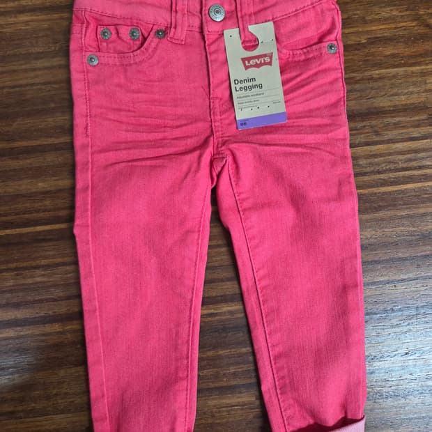 리바이스 키즈 핑크 데님팬츠 2세 3세