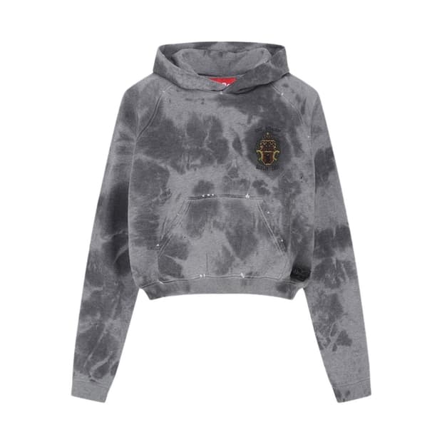 032c 그레이 멜란지 후드티 m