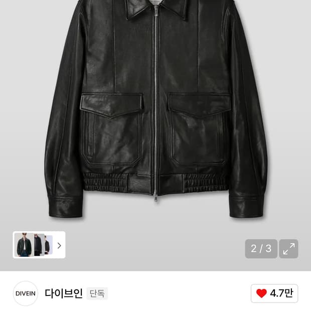 다이브인 a2 자켓