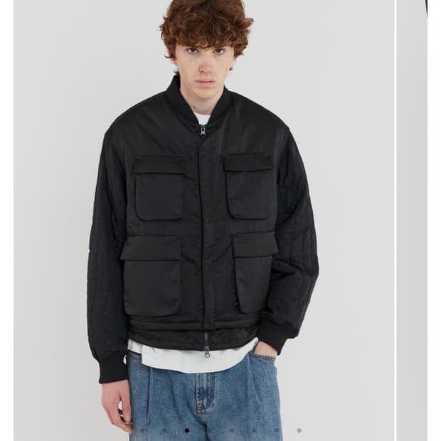 언어펙티드 레이어드 플라이트 자켓 블랙