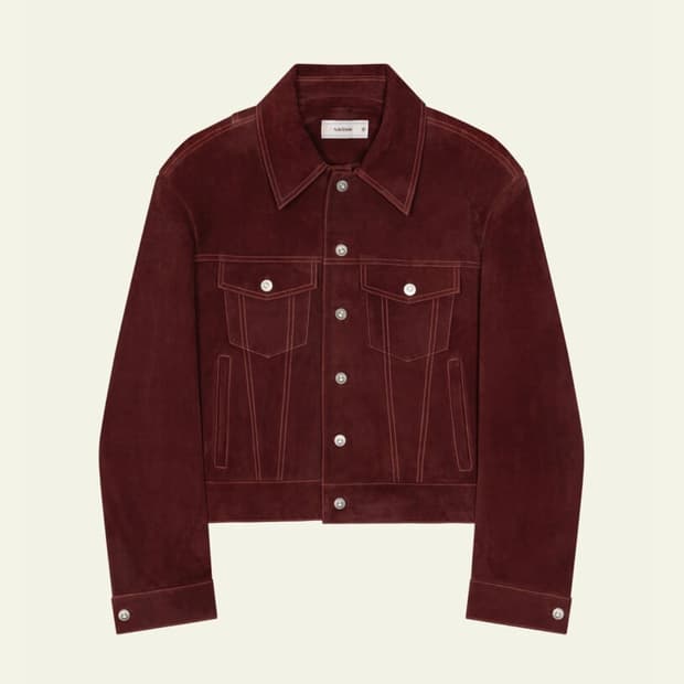 웨이비니스 waviness 스웨이드 트러커 버건디 미개봉 1사이즈 판매