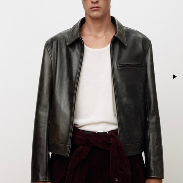 [구매] 토니웩 체스트집 레더 자켓 빈티지 트리트먼트 블랙 25FW