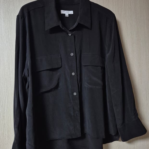 이큅먼트 실크 셔츠 실크 블라우스  라지 