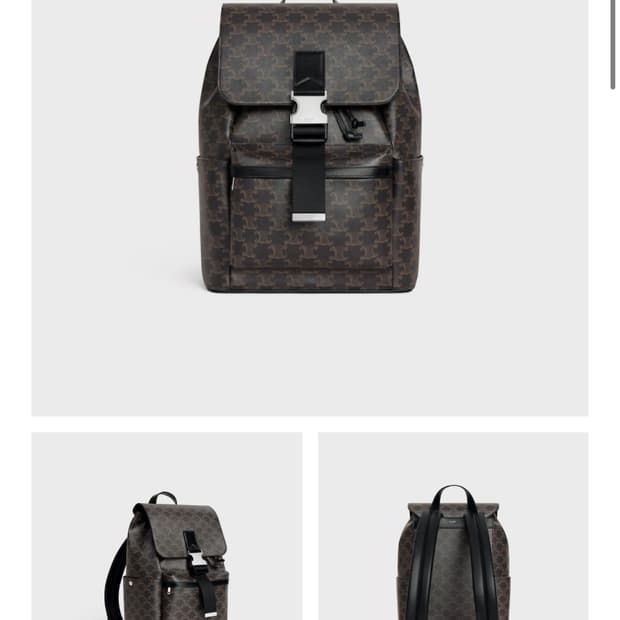 Celine 트리옹프 캔버스 백팩 새상품 풀박스