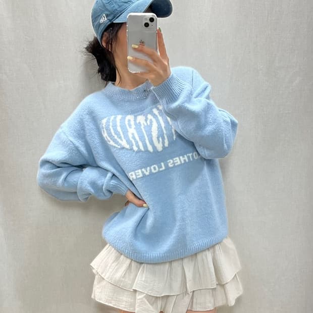 러브이스트루 니트 티셔츠/#3594