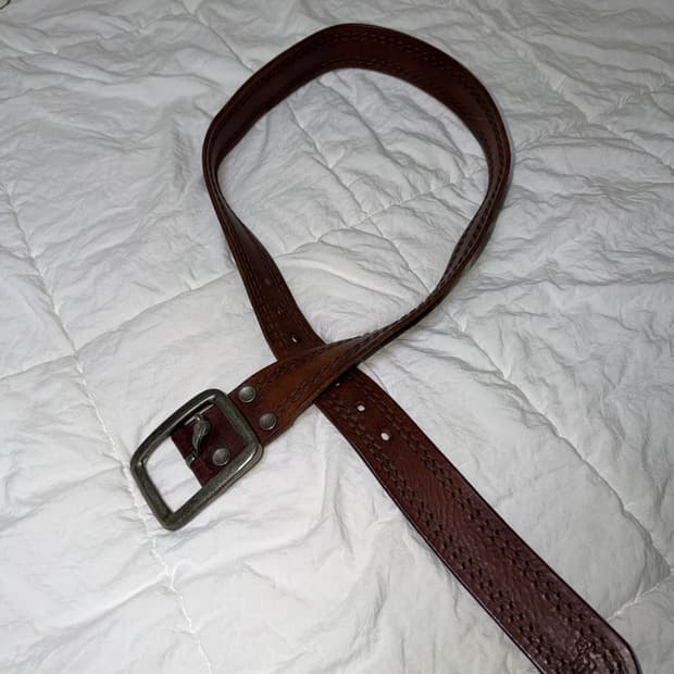 Vintage Distressed Leather Belt
