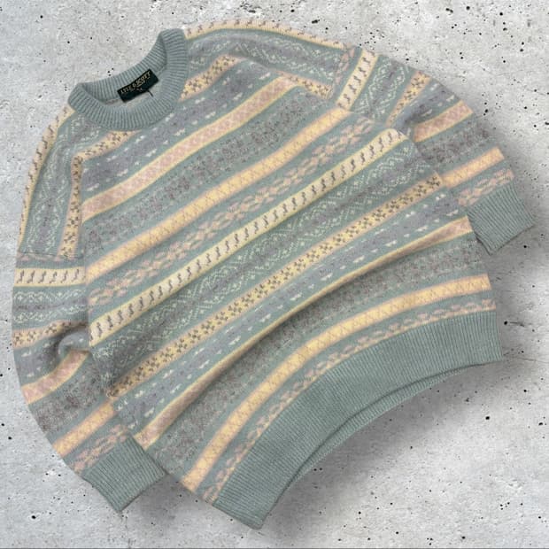 [M] 라일앤스스코트 빈티지 패턴 니트 스웨터 C823