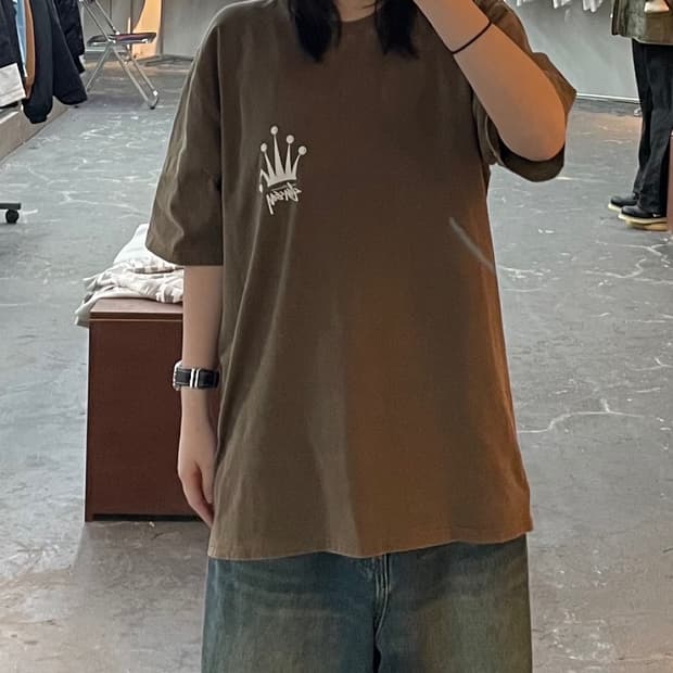 스투시 빈티지 워싱 크라운 피그먼트 반팔 H1440