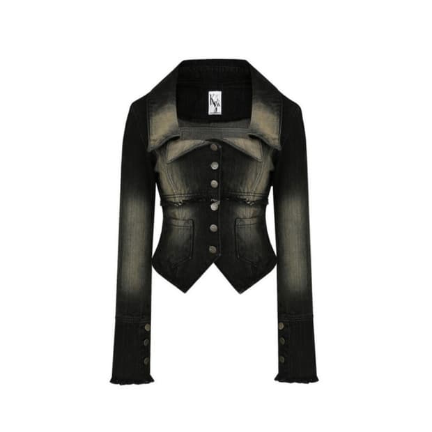 카시코 스퀘어넥 트러커 자켓