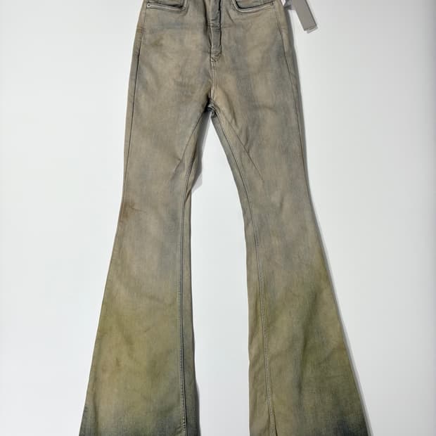 릭오웬스 볼란 부츠컷 데님 팬츠 펄 애시드 디그레이드 26사이즈