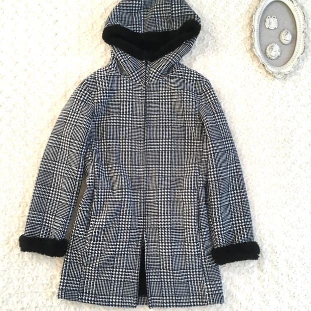 일본빈티지 하운드투스 퍼 후드 무스탕