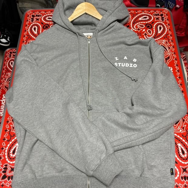 아이앱 그레이 후드집업