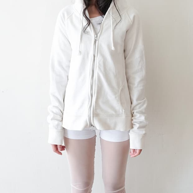 샵페어리 washed lily hoodie 아이보리 후드집업