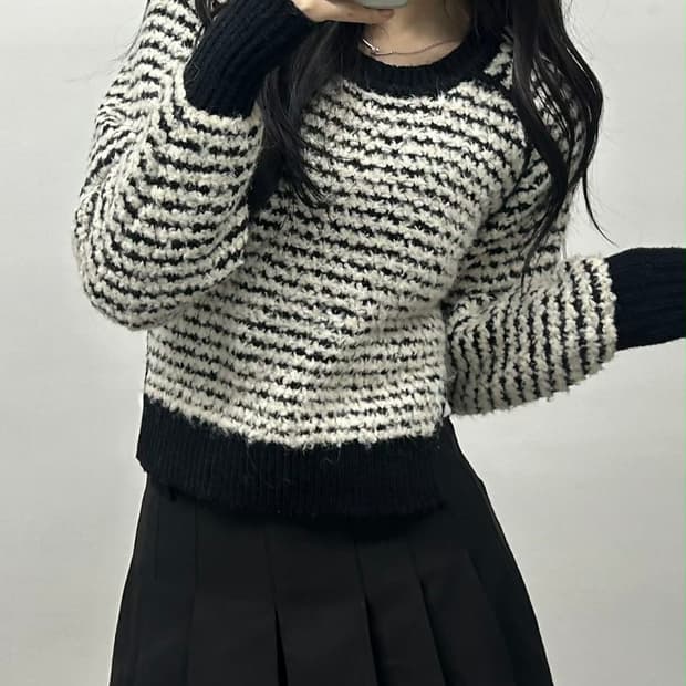 [38] 이자벨마랑 에뚜왈 알파카 울 스트라이프 니트