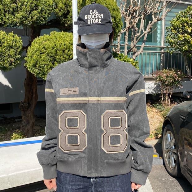 마틴킴 x 피치스 코튼 레이싱 자켓