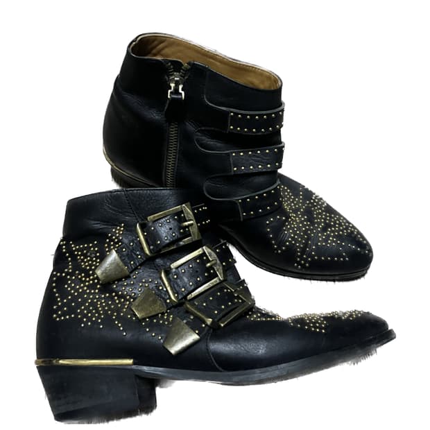 Westurn punk belt detail shoes