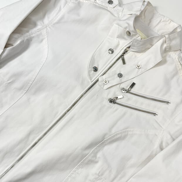 버클 지퍼 하이넥 자켓 