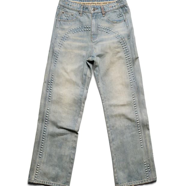 (구해요제발요) PYRAMID EMBOSSED DENIM XS사이즈