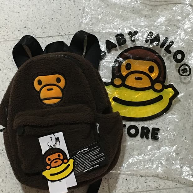 베이프 베이비 마일로 미니 퍼 백팩 브라운