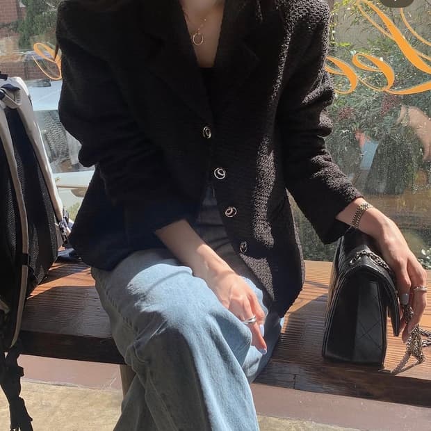 메리어라운드 트위드자켓 mmoer