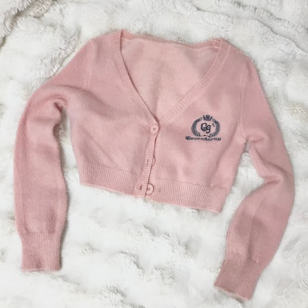 빈티지 히메갸루 가디건 달천깔 페어리 러블리 핀터깔