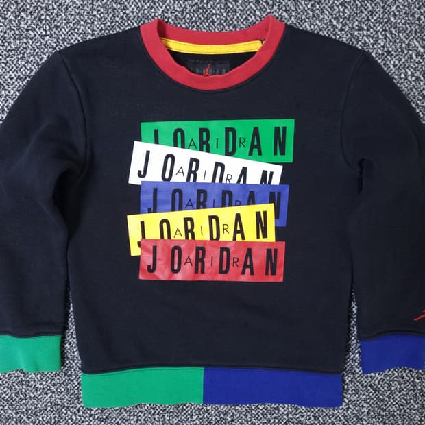 [무료배송][100-110]나이키 키즈 조던 기모 맨투맨 긴팔티