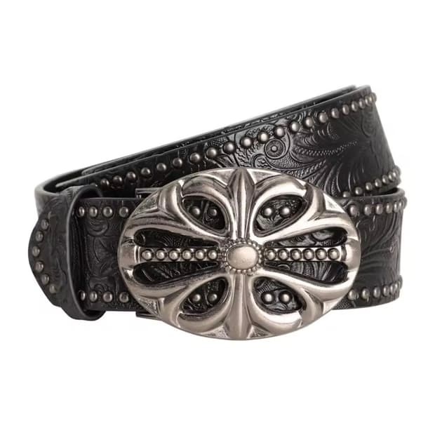 🔥Retro Punk Cowhide Belt