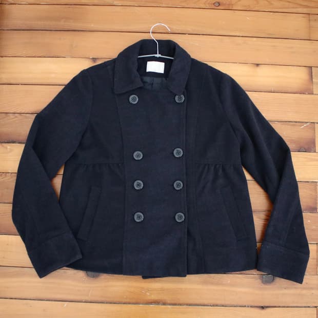 네이비 투버튼 숏자켓