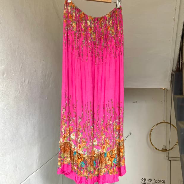 2ways 에스닉 튜브탑 스커트