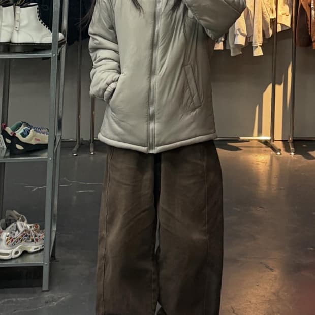 엔조블루스 하프 패딩 자켓 A3417