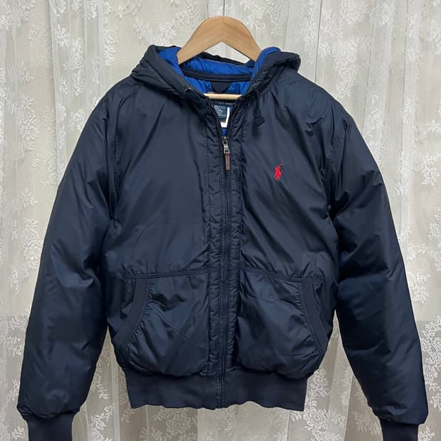 S) 폴로 랄프로렌 덕다운 숏패딩 네이비