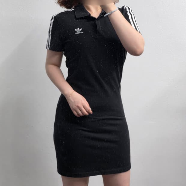[프립]아디다스 반팔 카라 원피스 블랙