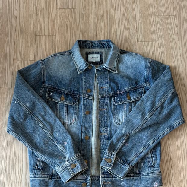 아트이프액츠 Painted Denim Trucker_Used Light
