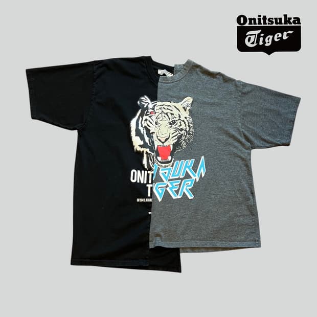 [XL]오니츠카타이거 호랑이 그래픽 반팔 티셔츠 