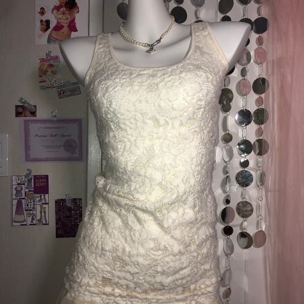 Cecil Mc Bee ivory sleeveless