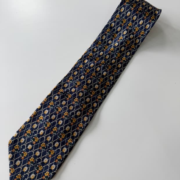 빈티지 실크 넥타이 8.8cm