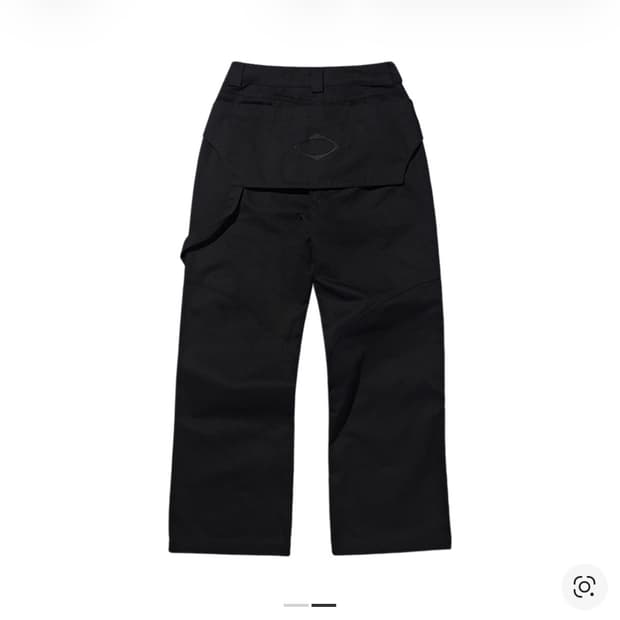 (W) 미스치프 에이프런 포켓 워크 팬츠 블랙