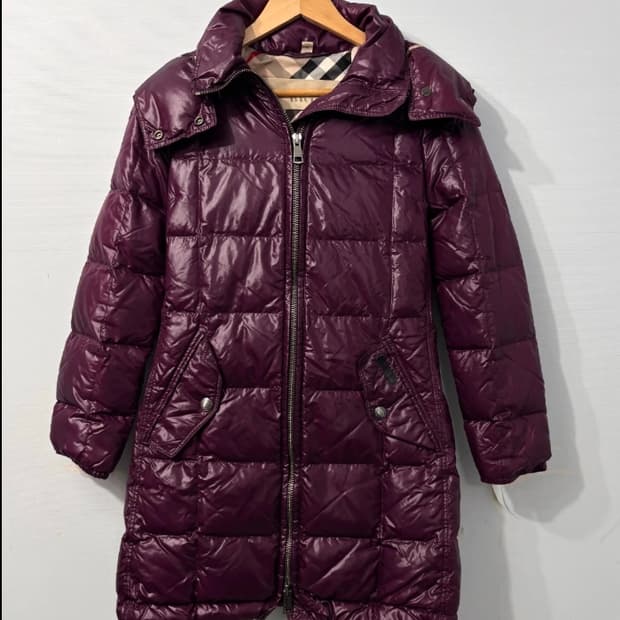 정품 버버리 BRIT 퍼플 여성 패딩 ~55